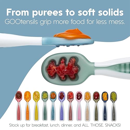 Vista 44 de NumNum Juego de Cucharas para Bebé, Baby Essentials Pre-Cuchara GOOtensils para 6+ Meses, Cucharas de Autoalimentación de Primera Etapa para Destete