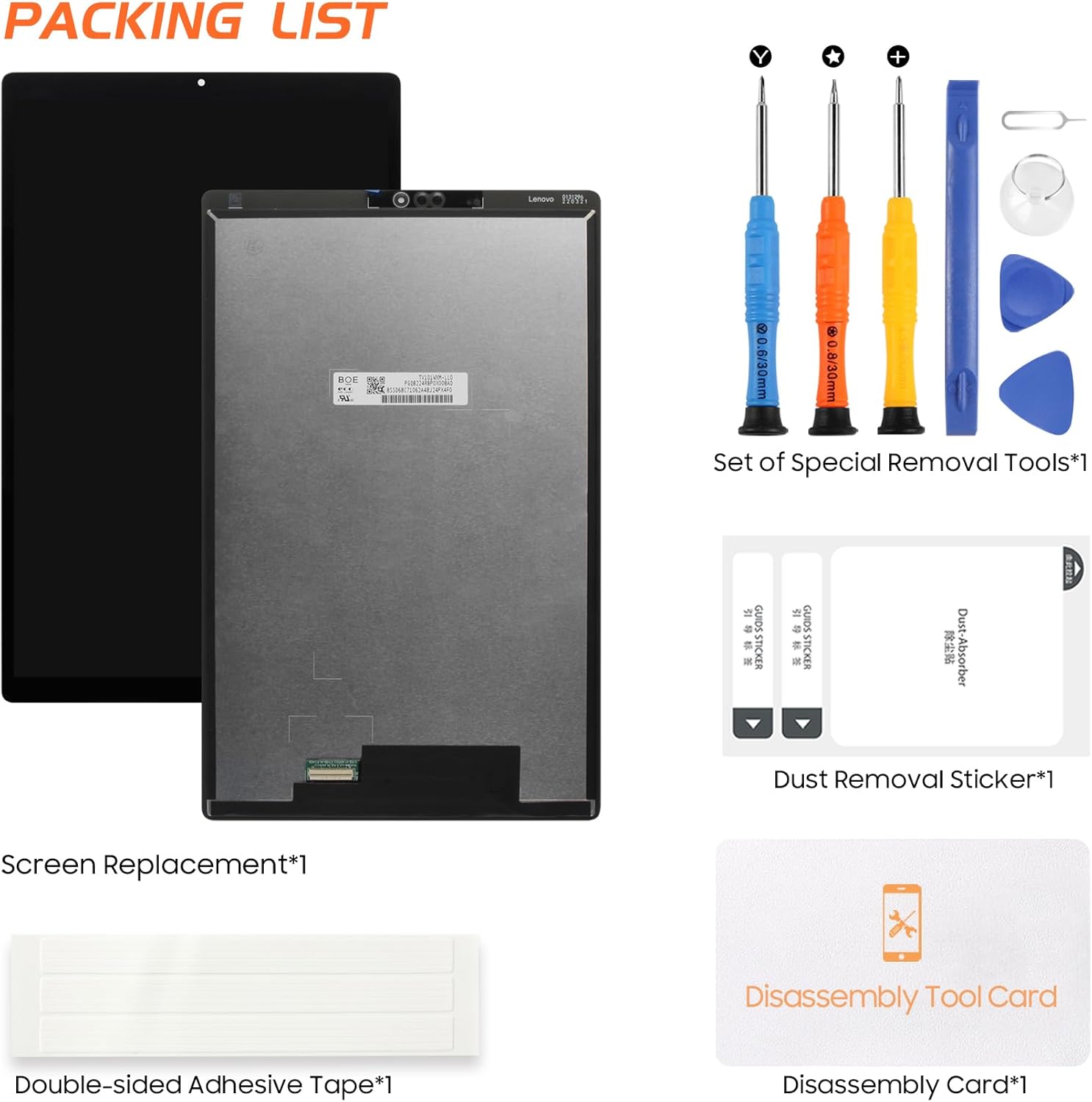 Screen Replacement for Lenovo Tab M10 HD Gen 2 for Lenovo TB-X306X LCD Display TB-X306V TB-X306F Touch Screen Digitizer Assembly Repair Kits 10.1"