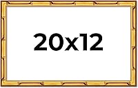 Vista 194 de Poster Palooza Marco de madera maciza de bambú dorado de 12 x 8 pulgadas con acrílico UV, respaldo de tablero de espuma y accesorios para colgar