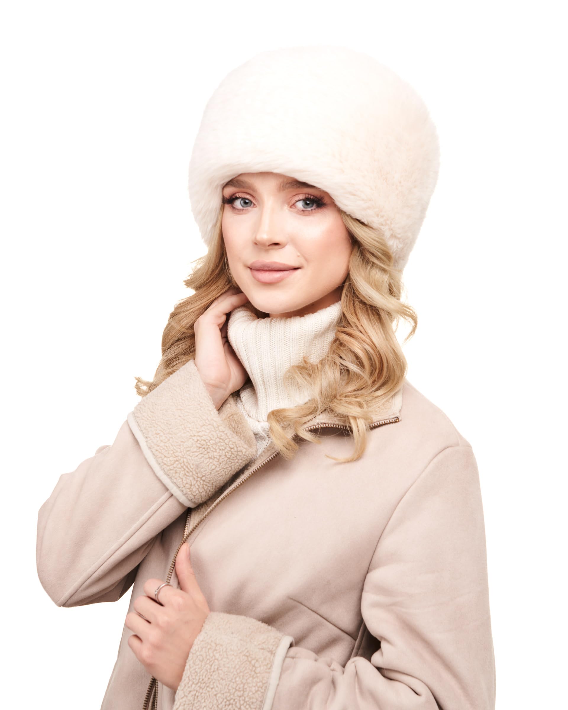 Futrzane Modern Chapeau Cosaque - Bonnet Femme Hiver - Chapka Russe en Fourrure