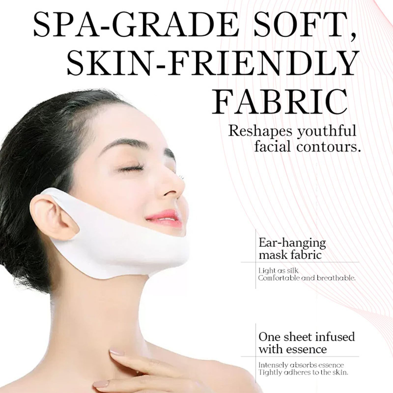 V-Line Lifting Mask, Chin Lift Face Mask, Skin Firming & Tightening, Double Chin & Jawline Lifting - Image 2