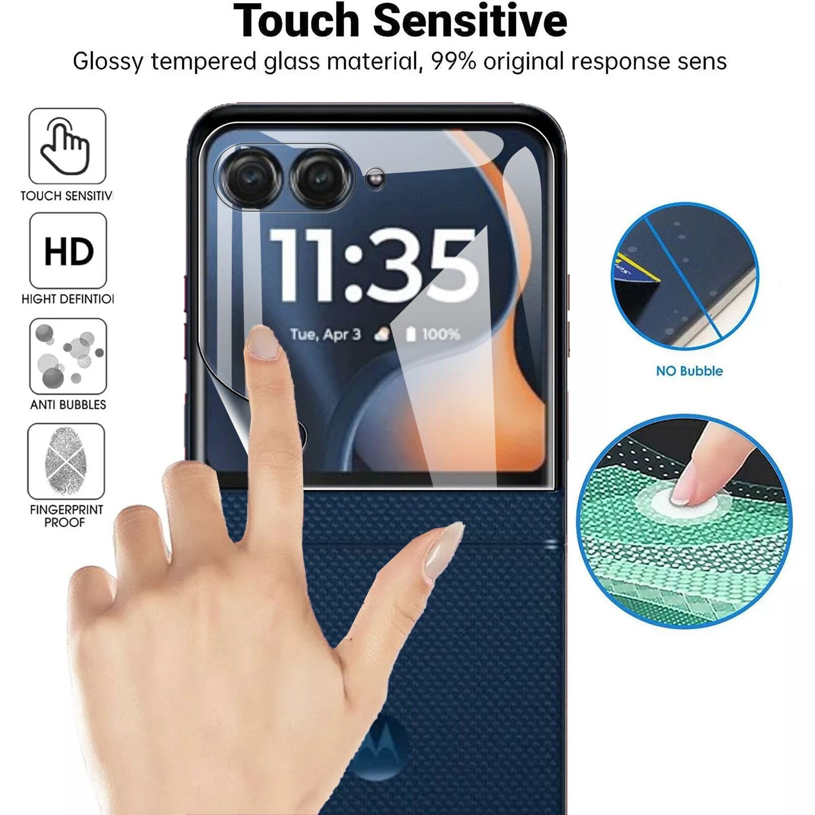 Vetro Temperato Per Motorola Razr 60 / Razr 2025 – 2 Pezzi, Durezza 9H, Oleorepellente E Installazione Senza Bolle