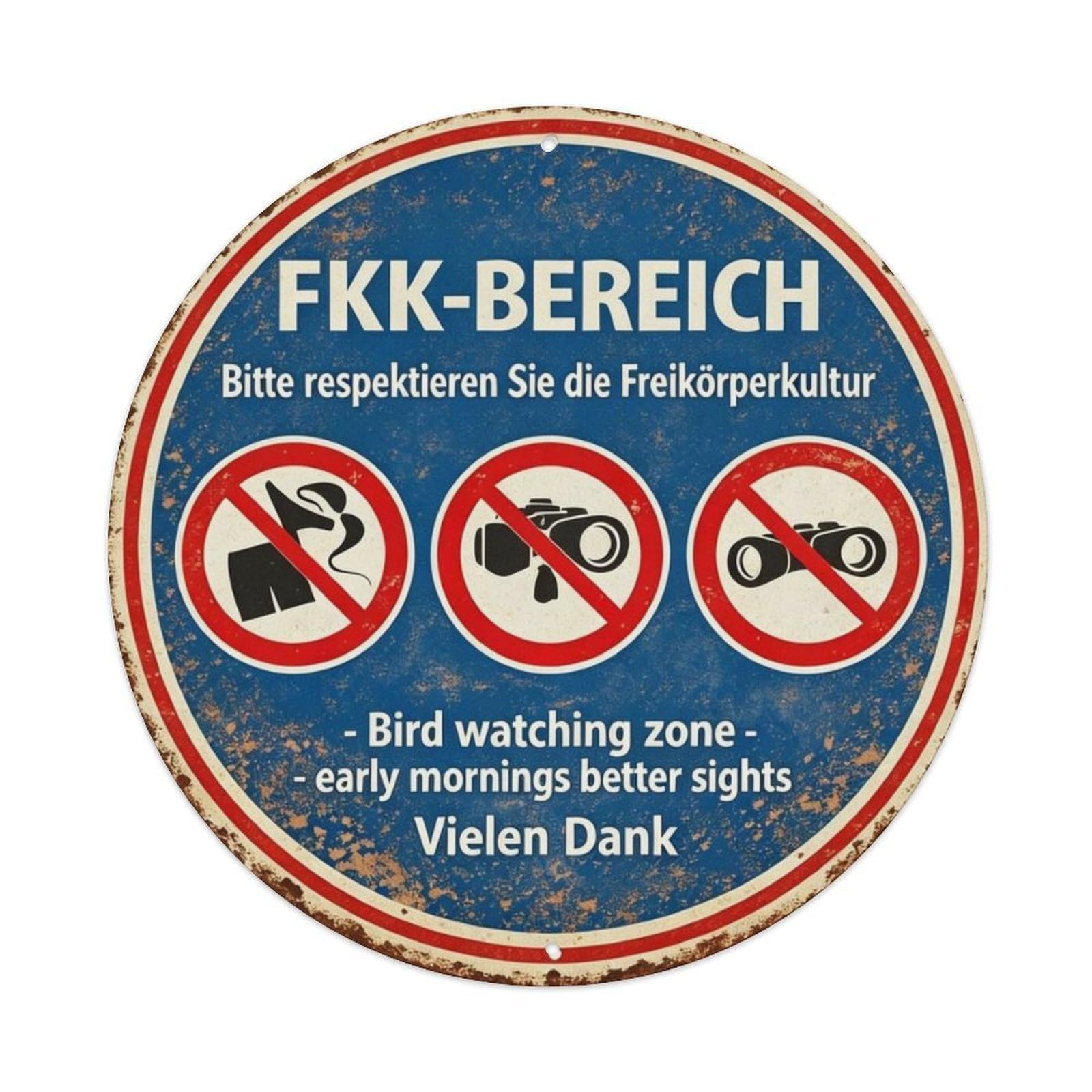 Bird Watching Zone Metal Tin Sign Plaque