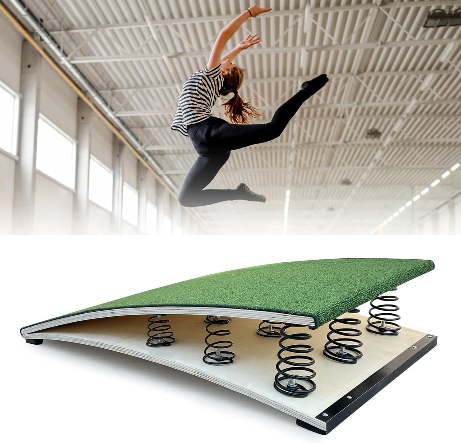Gymnastics Spring Board for Home & Gym – Thick Wood Frame with Felt Cover, Non-Slip Rubber Feet, Ideal Vault Training Equipment for Adults and Athletes