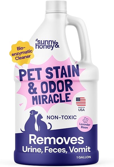 Sunny & Honey Pet Stain and Odor Remover for Carpets, 1 Gallon Lavender
