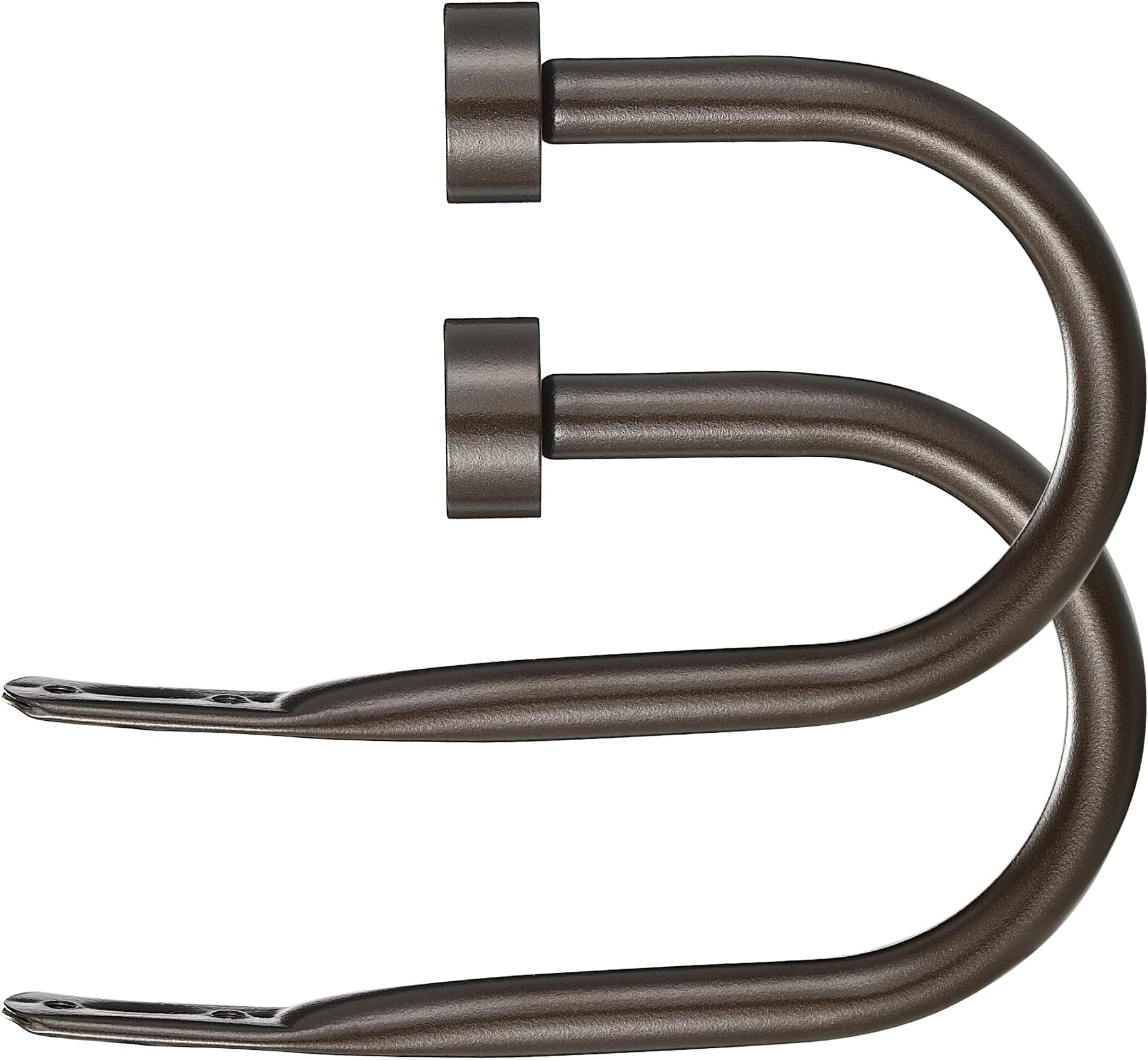 Premium Curtain Holdback, Quality Metal Decorative Curtain Holdbacks with Zinc Alloy Cap Finials,Rust-Proof, Set of 2 Window Curtain Holdbacks,Dark Bronze