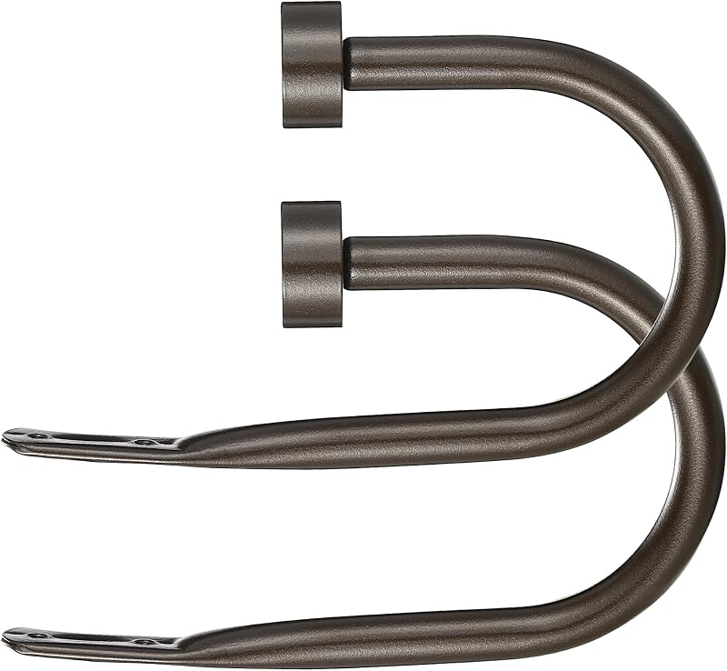 Retenedor de cortina premium, retenedores de cortina decorativos de metal de calidad con remates de tapa de aleación de zinc, a prueba de herrumbre, juego de 2 retenedores de cortina de ventana, bronce oscuro