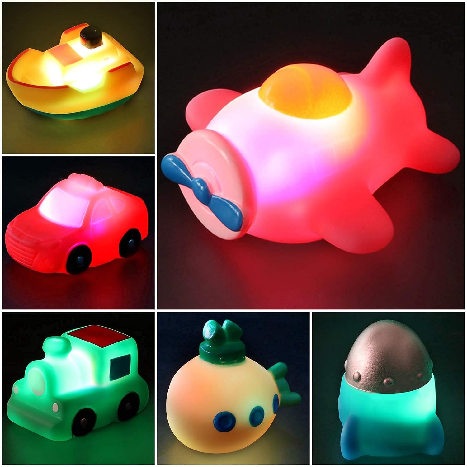 6-Pack Light-up Bath Toys for Toddlers Glow Water Kuwait Ubuy