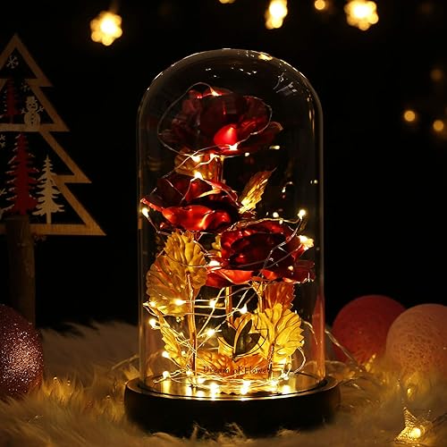 Miniatura 9 de Regalo de cumpleaños rosa de la Bella y la Bestia regalos del día de San Valentín regalos para mujer rosa para ella rosa preservada para siempre en