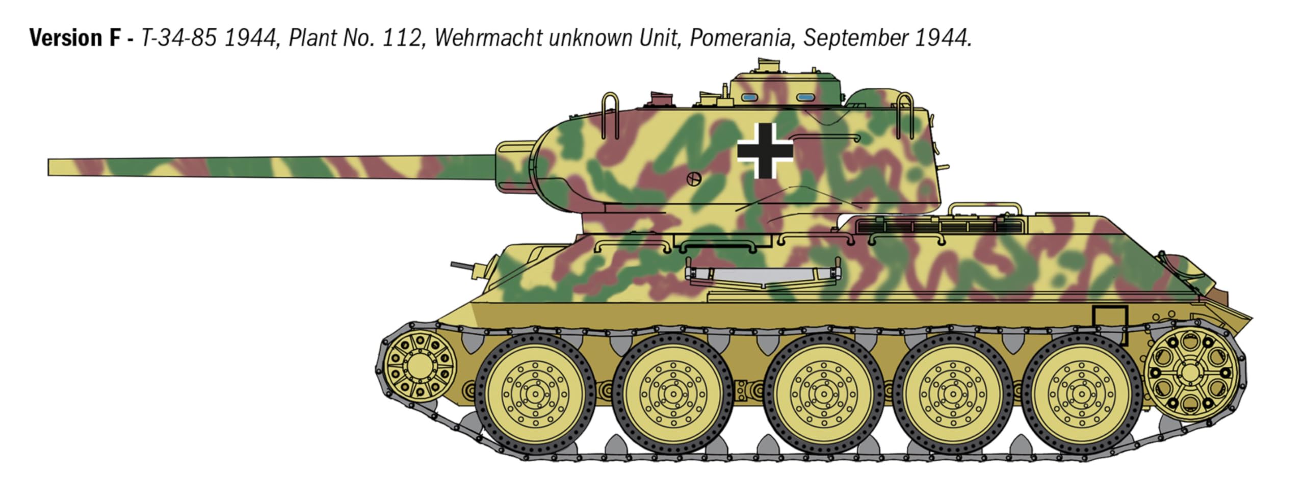Italeri 6758 T34/85 Zavod 112, w skali 1:35, plastikowy model/model z tworzywa sztucznego do montażu