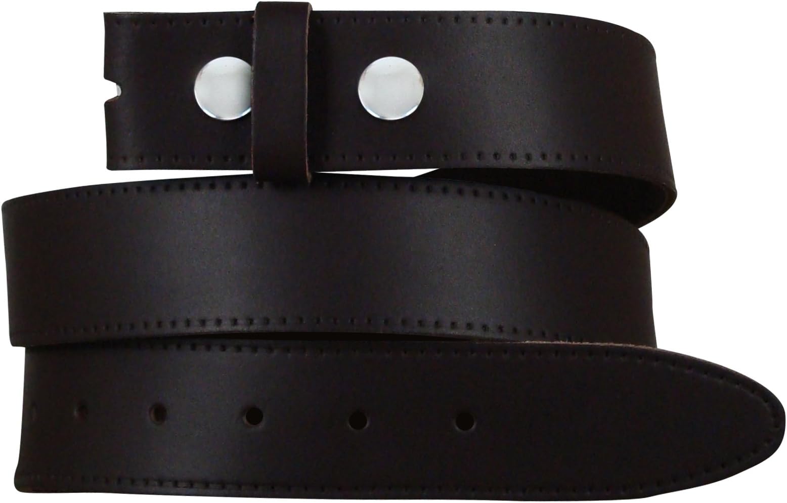 Click4FashionsMens Leather Snap On Belt | Black | Brown | White