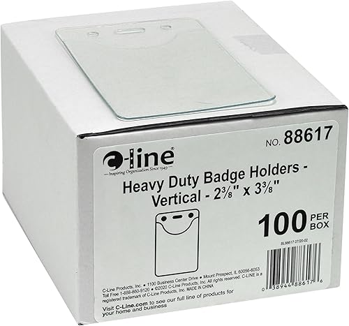 Miniatura 2 de C-Line 88617 - Portabicicletas de vinilo resistente verticales 24 x 31in 100 unidades por paquete transparente