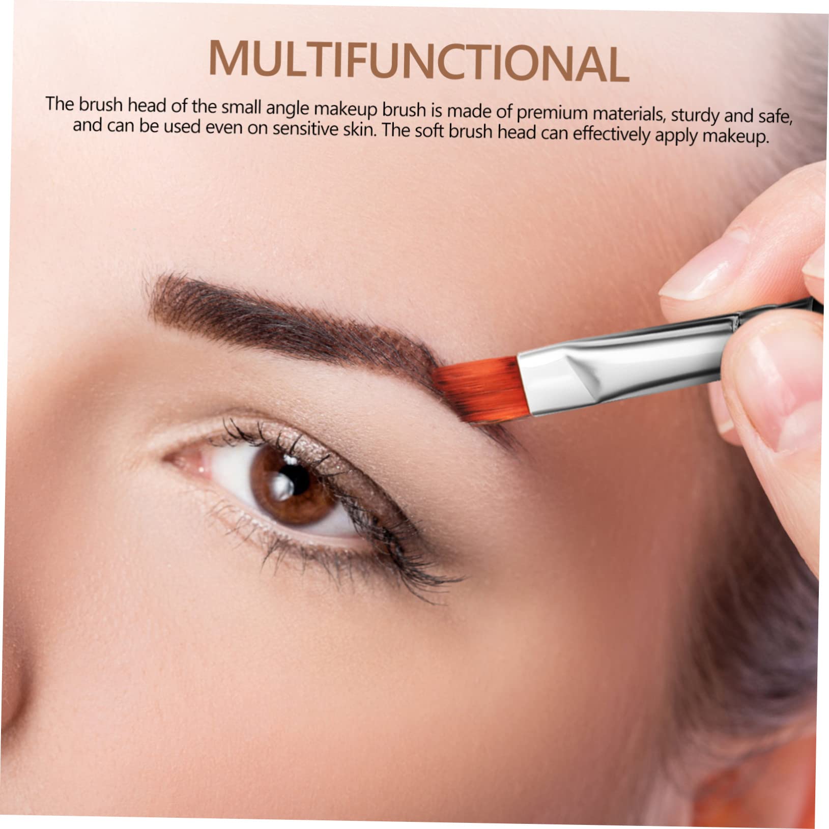 minkissy Elegant 6 Pcs Eyebrow Brush Set Women's Makeup Tools Angled Flat Brushes for Hairline Drawing Brow Shaping