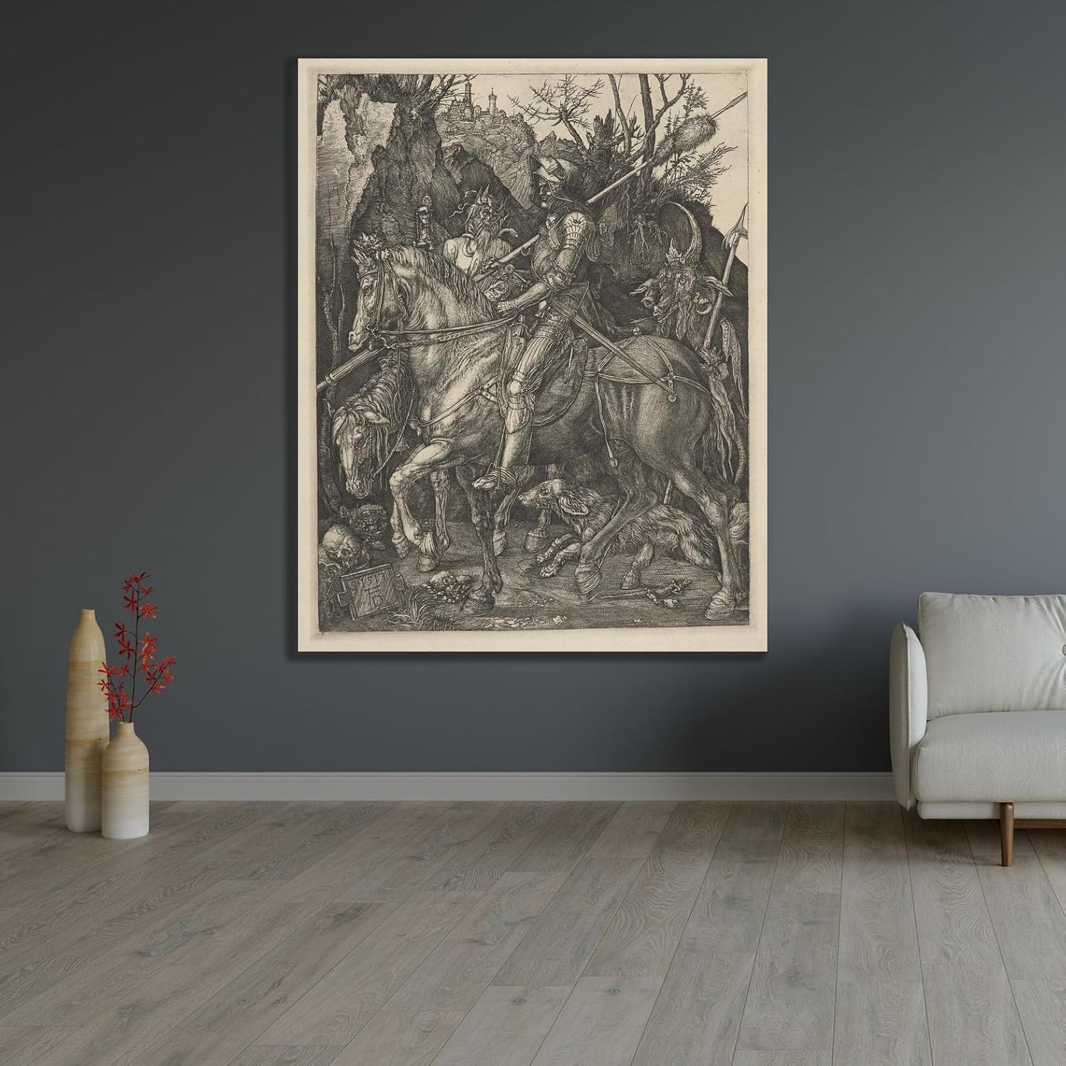 ArtDirect Knight, death and the devil Unframed Art Print Giclee Poster by Albrecht Dürer - Ready for Framing with Customization Sizes 8x10, 11x14, 16x20, 24x30, 36x45 and 48x60 inches