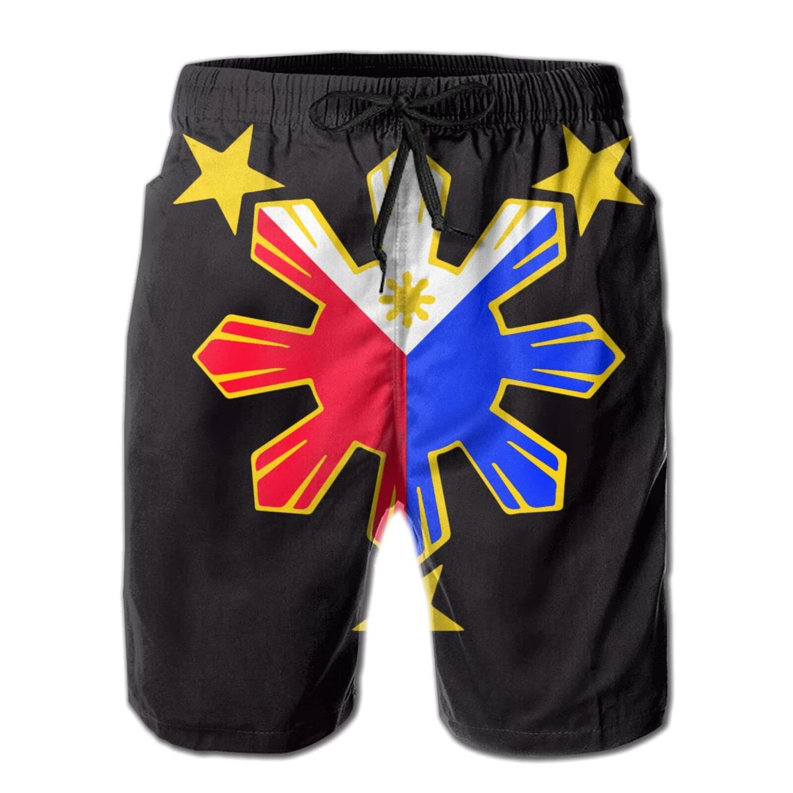AOOEDM Philippine Flag Men's Summer Beach Shorts, Athletic Trunks