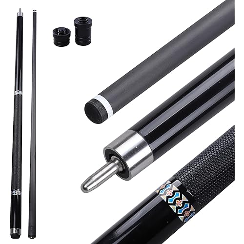 CROWN ME Carbon Fiber Pool Cue Stick, 12.5mm Tip Soft Grip Billiard Carbon Fiber cue, Weight 20OZ Cue Stick, 58" Pool Table Sticks