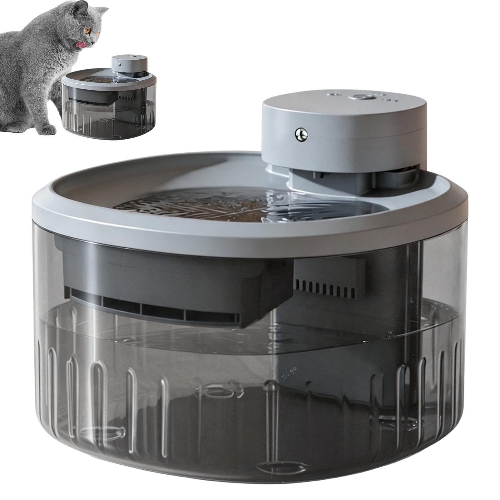 Fontana Per Gatti Dispenser Silenzioso Con 9 Filtri Di Ricambio | Erogatore Automatico D'Acqua Per Felini Per Taglie Medie E Grandi Soggiorno Balcone Garage