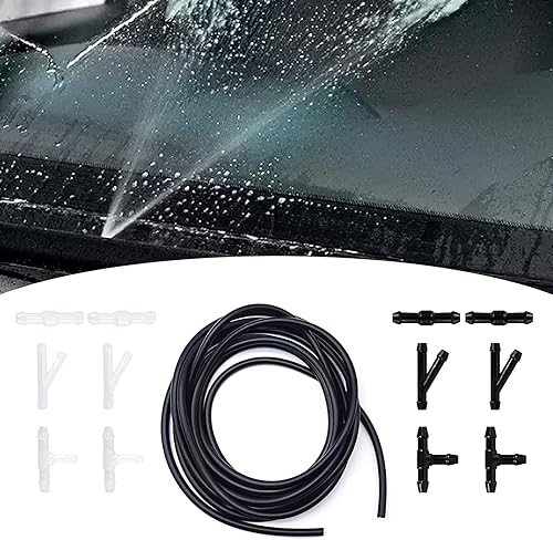 Miniatura 7 de NGHEY Windshield Washer Hose Kit, 4 Meters Windshield Rubber Hose with 12 PCS Hose Connectors, Connect Car Water Pump and Nozzles for Most Car