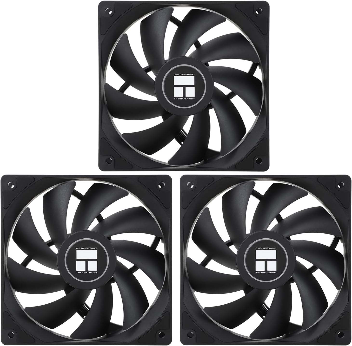 TL-C12C X3 CPU Fan, 120mm 4pin PWM Silent Computer Case Cooler Fan,with S-FDB Bearing Included, up to 1550RPM PC Cooling（3 Quantities）