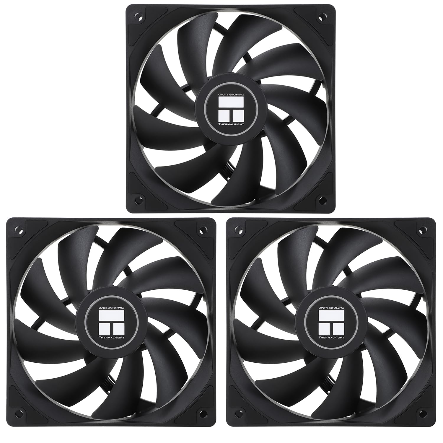 Thermalright TL-C12C X3 CPU Fan 120mm Case Cooler Fan, 4pin PWM Silent Computer Fan with S-FDB Bearing Included, up to 1550RPM Cooling Fan(3 Quantities)