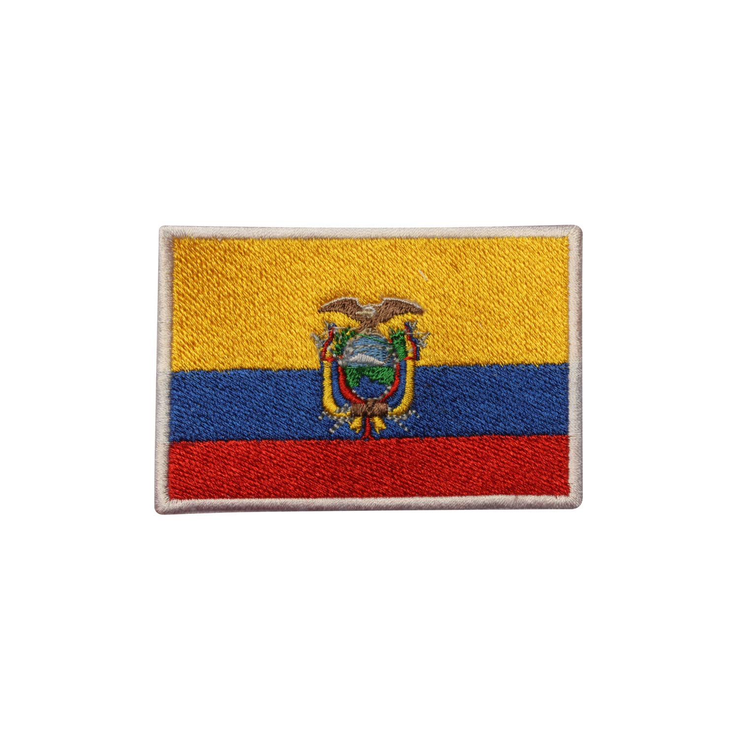 Ecuador National Flag Embroidered Iron On Sew On Patch Badge for Clothes etc