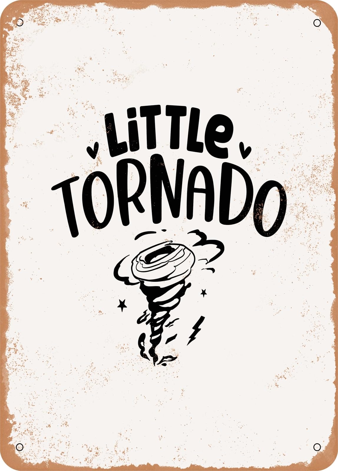 Miaomansenstore Metal Sign - Little Tornado - Vintage Rusty Look Home Decor