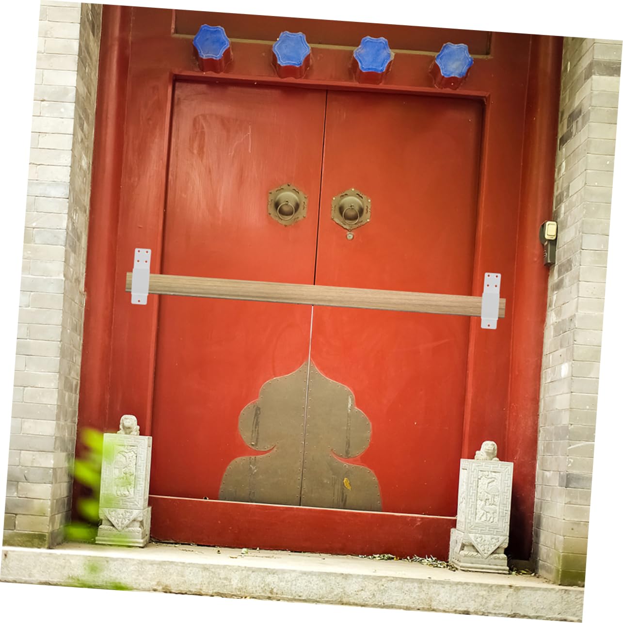 DOITOOL Sécurité De Porte Dentrée - Loquet De Porte Robuste Avec Support En U Support De Barre De Sécurité Pour Porte De Grange