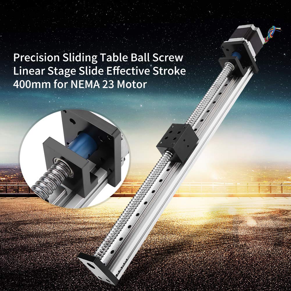 Verrückter Verkauf Linearführung Schlittentisch, Präzisionsschlittentisch Kugelumlaufspindel Linearschlittentisch Effektiver Hub 400 mm für NEMA 23-Motor