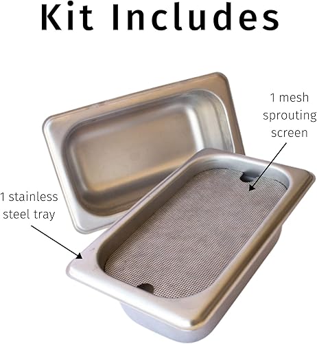 Miniatura 2 de Kit de cultivo de microgreens hidropónicos de acero inoxidable, kit hidropónico infinitamente reutilizable para semillas microverdes y semillas de