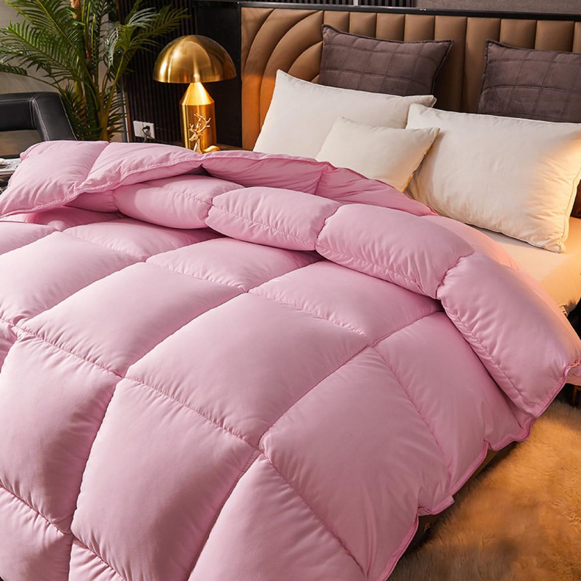 Amazon｜SCTX 羽根掛け 布団 ピンク 掛布団 ふんわり ダブル 掛け布団