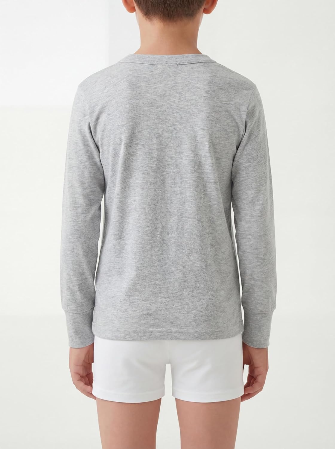 Boys Long Sleeve Performace Tops| Base Layer All Season Cotton Stretch Color Shirts| Multi Packs -Colors - Image 4