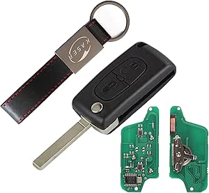 LAGE Ricambio Chiave Guscio Con Lama Per Telecomando 2 Tasti Peugeot 106 107 205 206 207 306 307 308 309 406 407 807 E Citroen C1 C2 C3 C4 - Foto 2