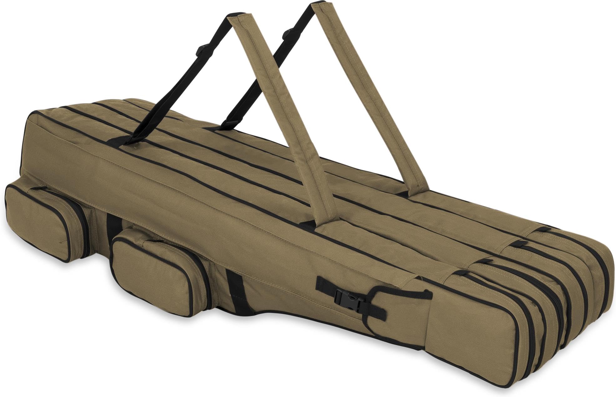 normani Wasserabweisende Angeltasche Rutentasche Angelrucksack Rod Case Fishing Bag Angelrutentasche -wählbar 3 oder 4 Rutenfächern - 125 cm bis 190 cm
