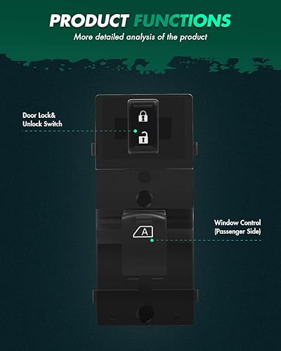Miniatura 509 de 84840-08010 Trasero Trasero Puerta Elevadora Interruptor de la manija de la puerta del pestillo Botón de liberación de goma para 2004-2010