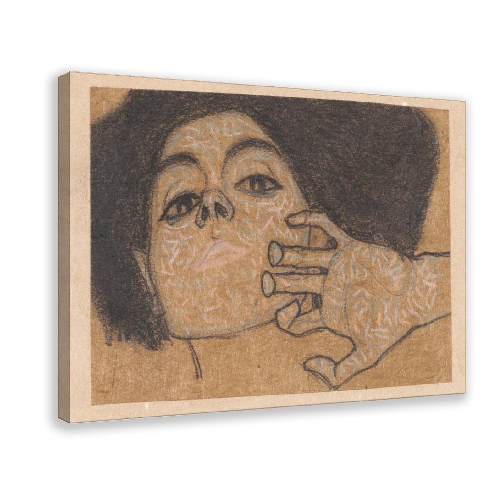 Poster su tela con testa di donna (1908), decorazione per la casa, idea