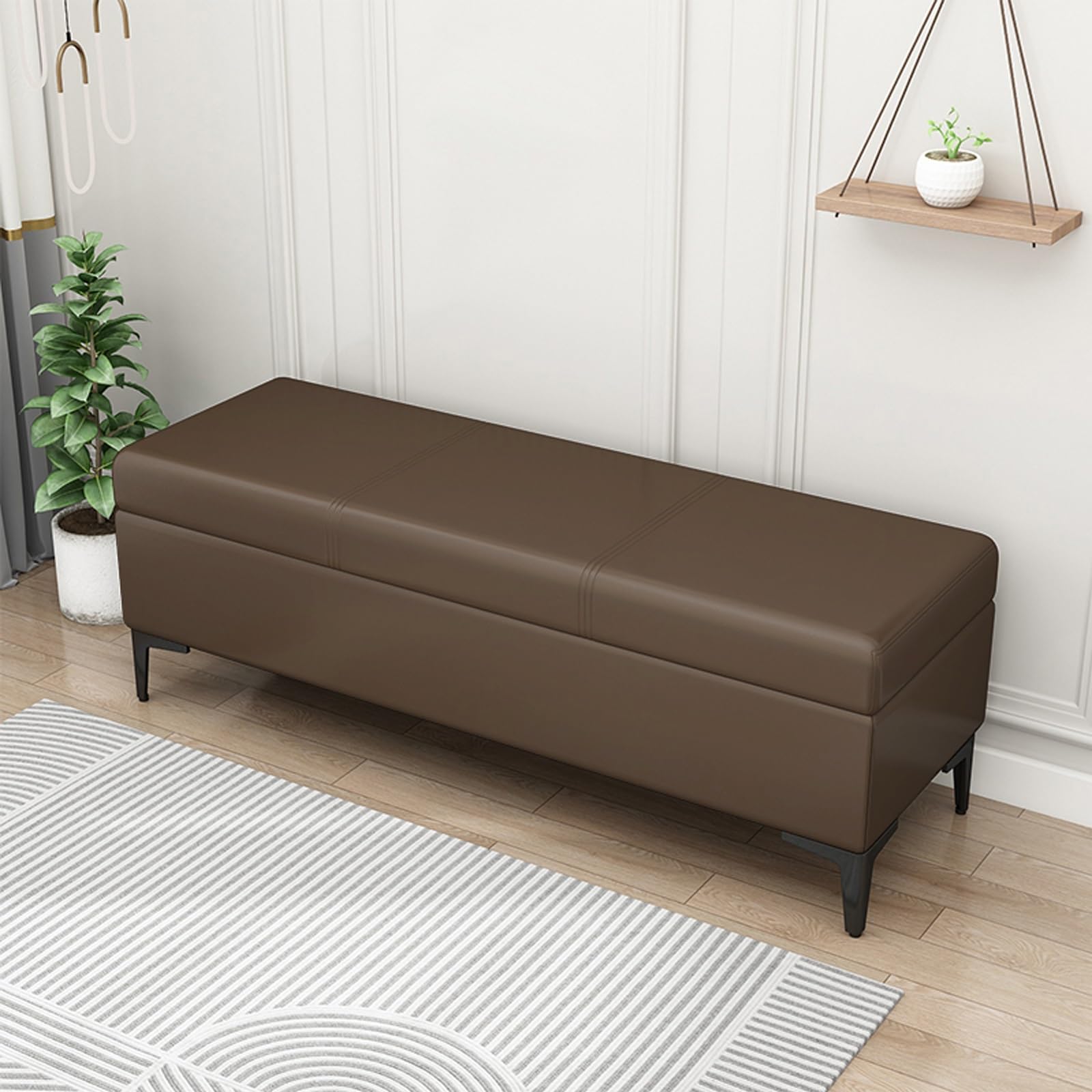 Banc ottoman de rangement pour gagner de la place et éliminer le désordre dans votre chambre