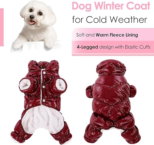 Miniatura 8 de AOFITEE Abrigo de invierno para perro, cálido e impermeable, chaleco ligero para mascotas, resistente al viento, ropa de nieve para clima frío para