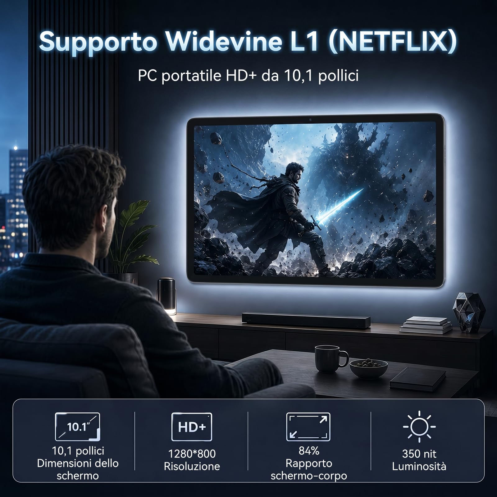 TABWEE Android 16 Tablet in Offerta, 24 GB + 256 GB (2 TB TF) | Tablet con Tastiera e Penna, Gemini AI , Widevine L1, Tablet 10 pollici, 8 MP+ 5 MP, Face ID, GPS (Garanzia di 4 Anni)