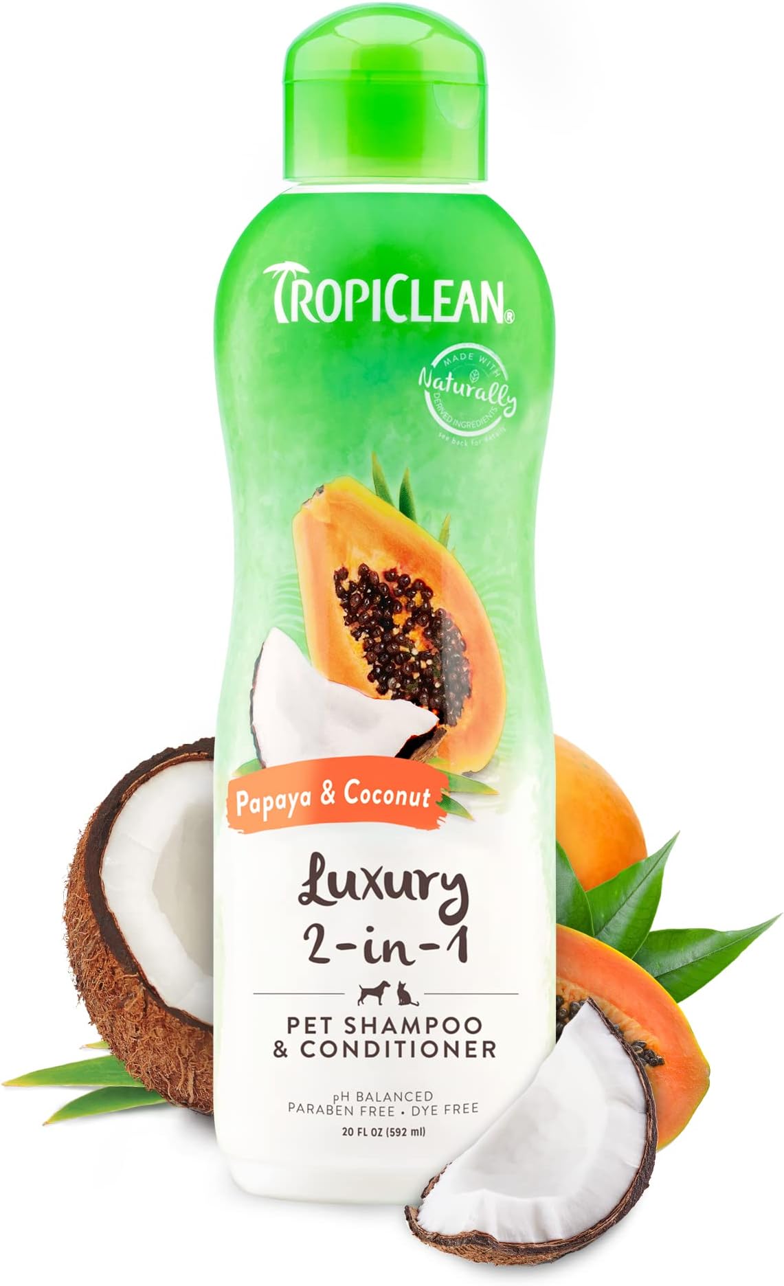 TropiClean Dog Shampoo Grooming Supplies Luxury 2in1 Shampoo & Conditioner Dog and Cat