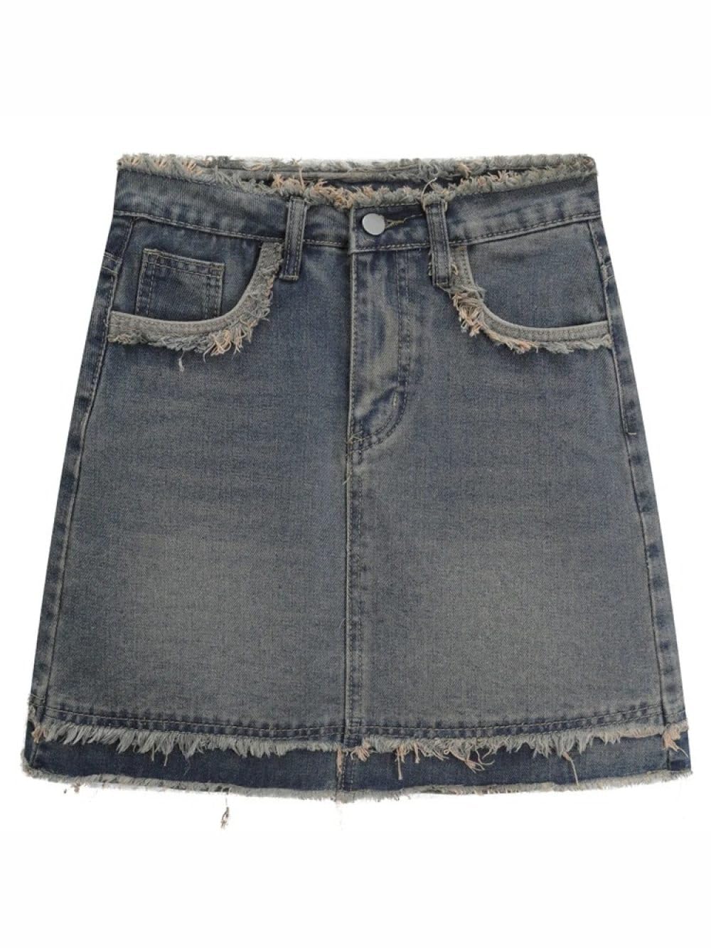 Falda Corta De Mujer - Faldas con Borlas para Estilo De Mujeres, Ropa De Calle, Faldas Vaqueras De Moda, Faldas Elegantes Falsas De Dos Piezas, Faldas Harajuku Elegantes