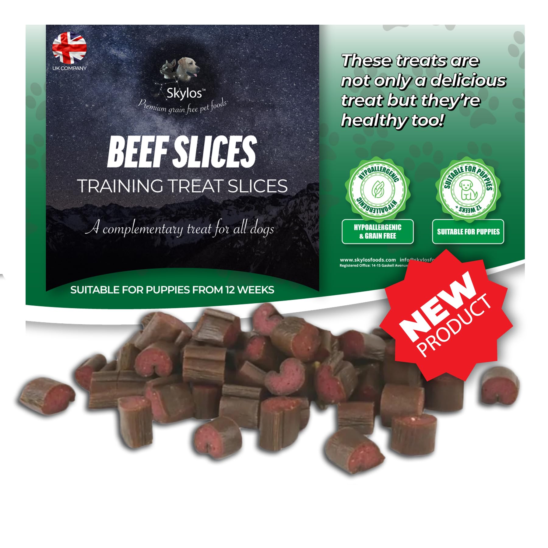 Training treat slices (250g, Beef)