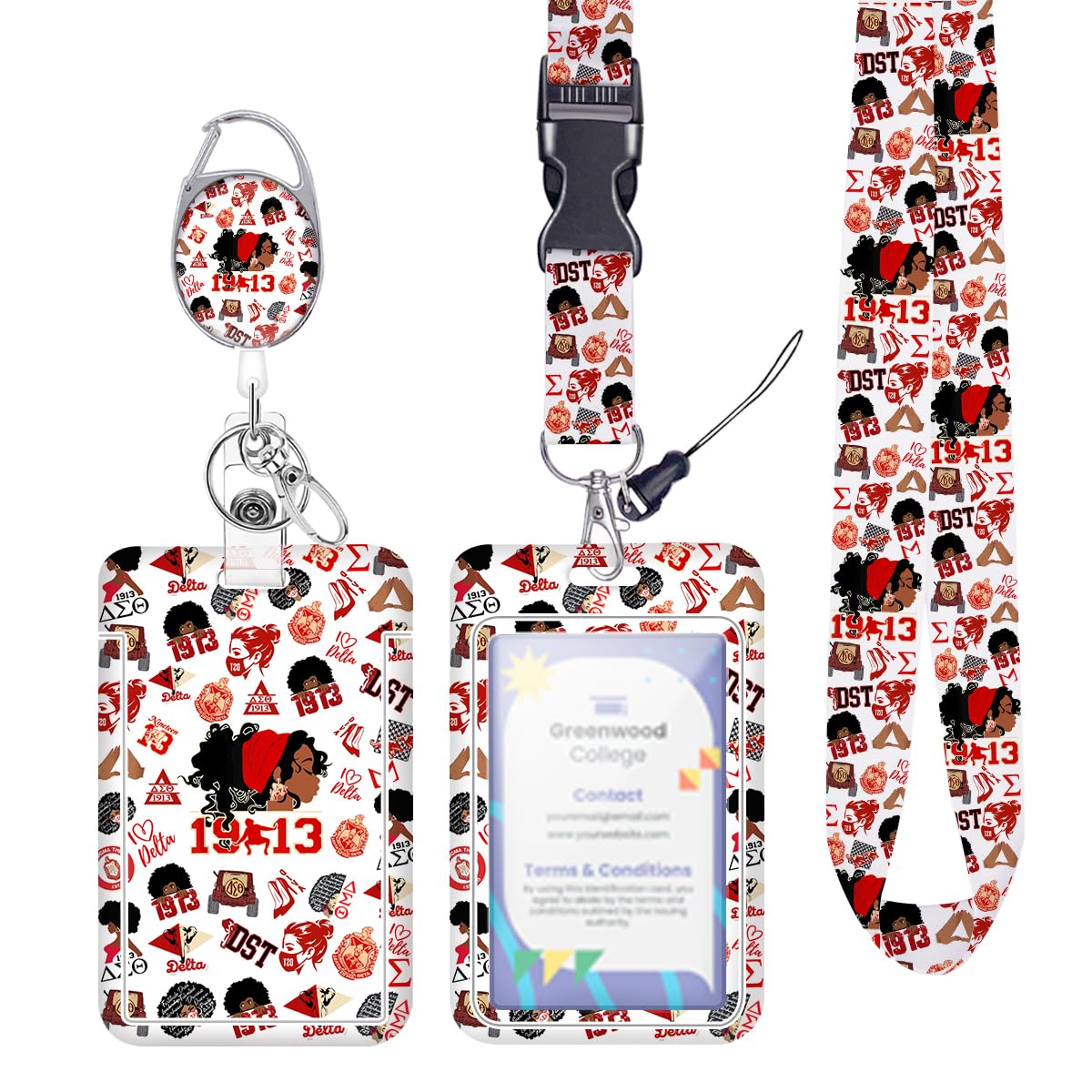 Porte-badge d'identification vertical anti-perte de carte d'accès - 8