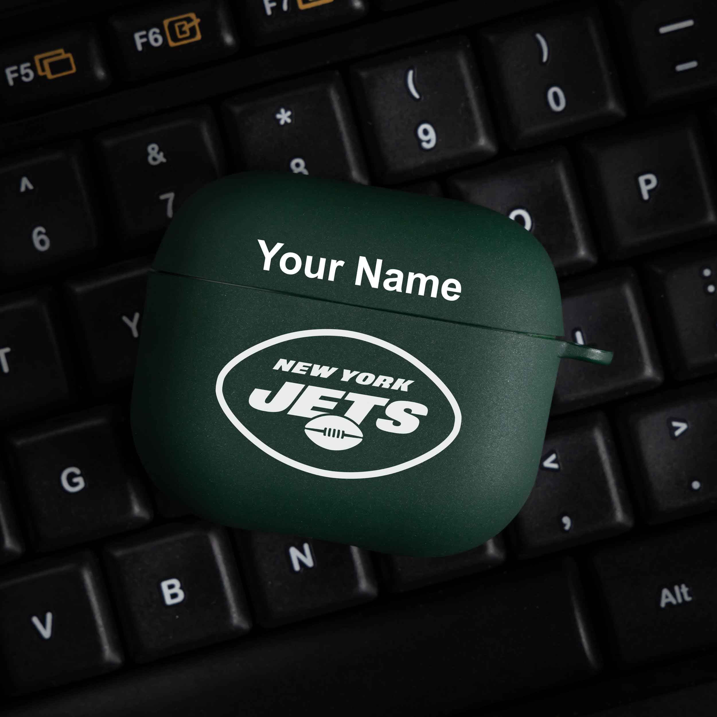 New York Jets Custom Name HD Case Cover Compatible with Apple AirPods Gen 3 (Green)