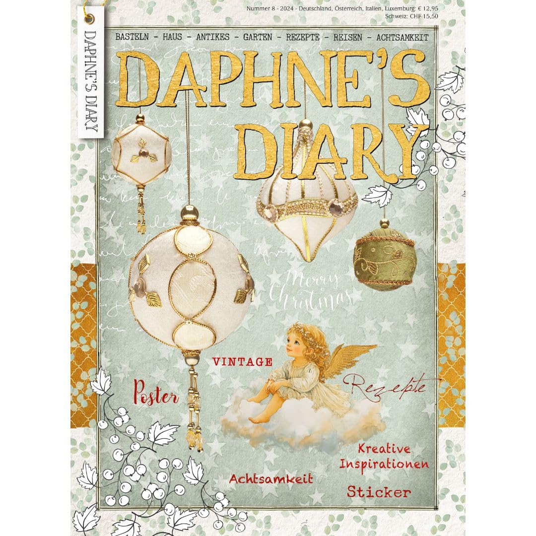 Daphne's Diary Magazyn #8 2024 (NIEMIECKI) | Magazyn o kreatywnym rzemiośle | dziennik estetyczny | tablica wizji | dziennik do kolorowania i samoopieki dla kobiet | idealny dla miłośników magazynów