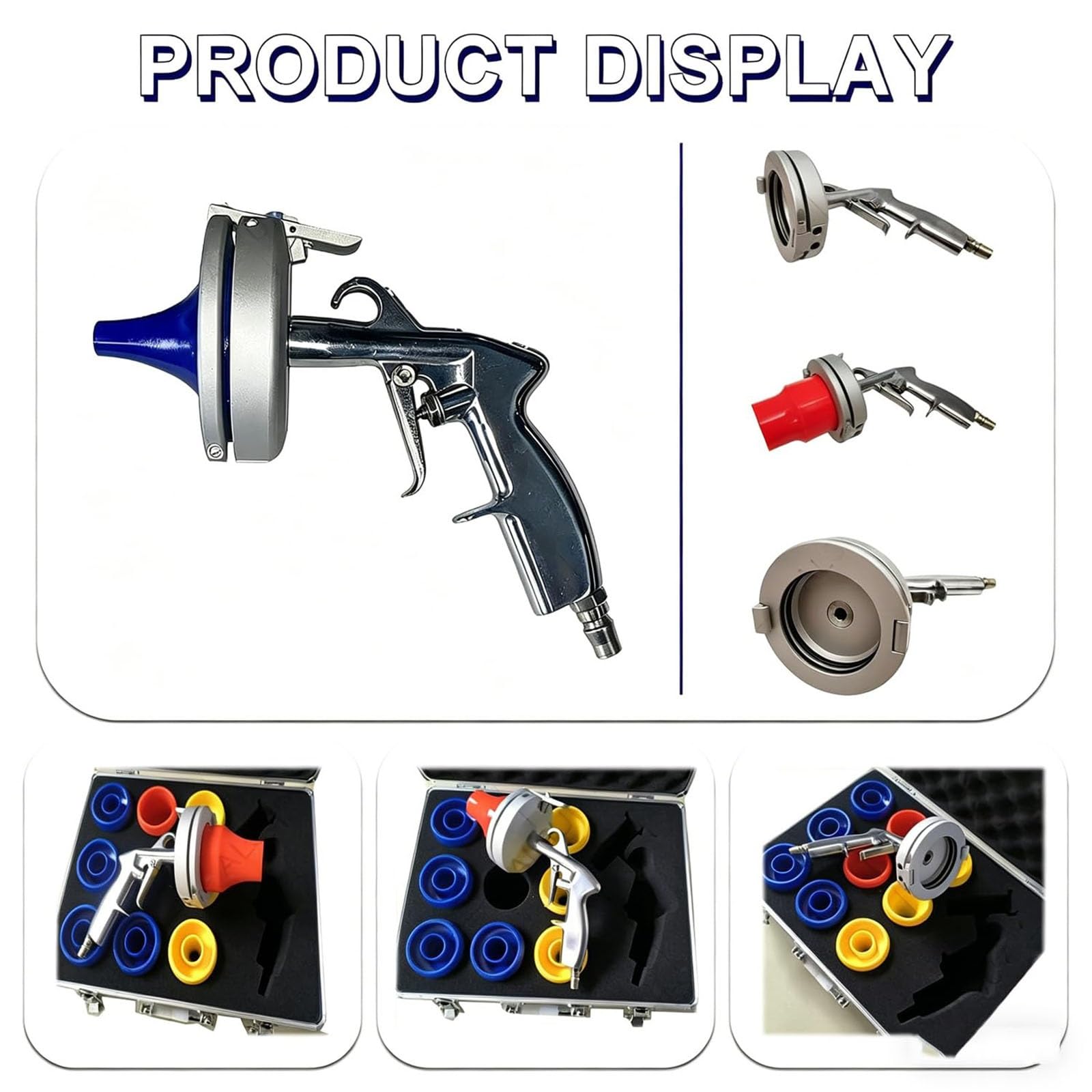 Kit Di Lancio Pneumatico Per Pulizia Tubi Idraulici, Strumento Per Lavaggio Tubi Alimentato Ad Aria Con 9 Ugelli, Proiettili In Spugna Per Manutenzione Interna Tubi Industriali, Adatto Per 6-51mm