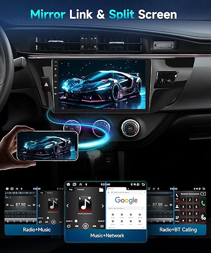 Miniatura 6 de Radio estéreo de coche 2G 64G para Toyota CorollaLevin 2014-2017 con juego de coche inalámbrico Android Auto, podofo 10.1 pulgadas HD IPS pantalla