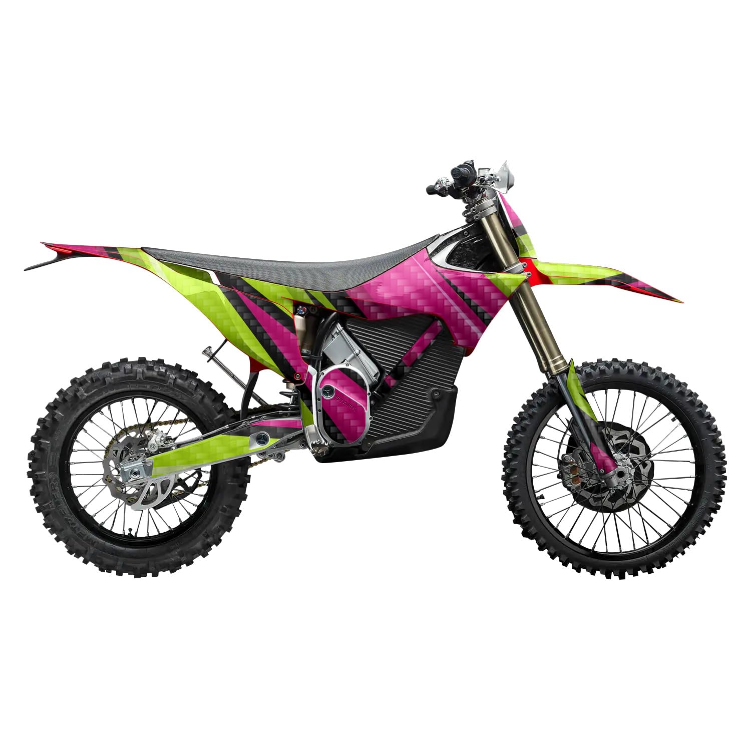 Carbon Fiber Stark Varg MX 2023-2025 Graphics Kit Wrap - Candy Shards - Varg MX Skin - Premium 3M Vinyl Protective Wrap Decal Cover - Easy to Apply | Crafted in The USA by MightySkins