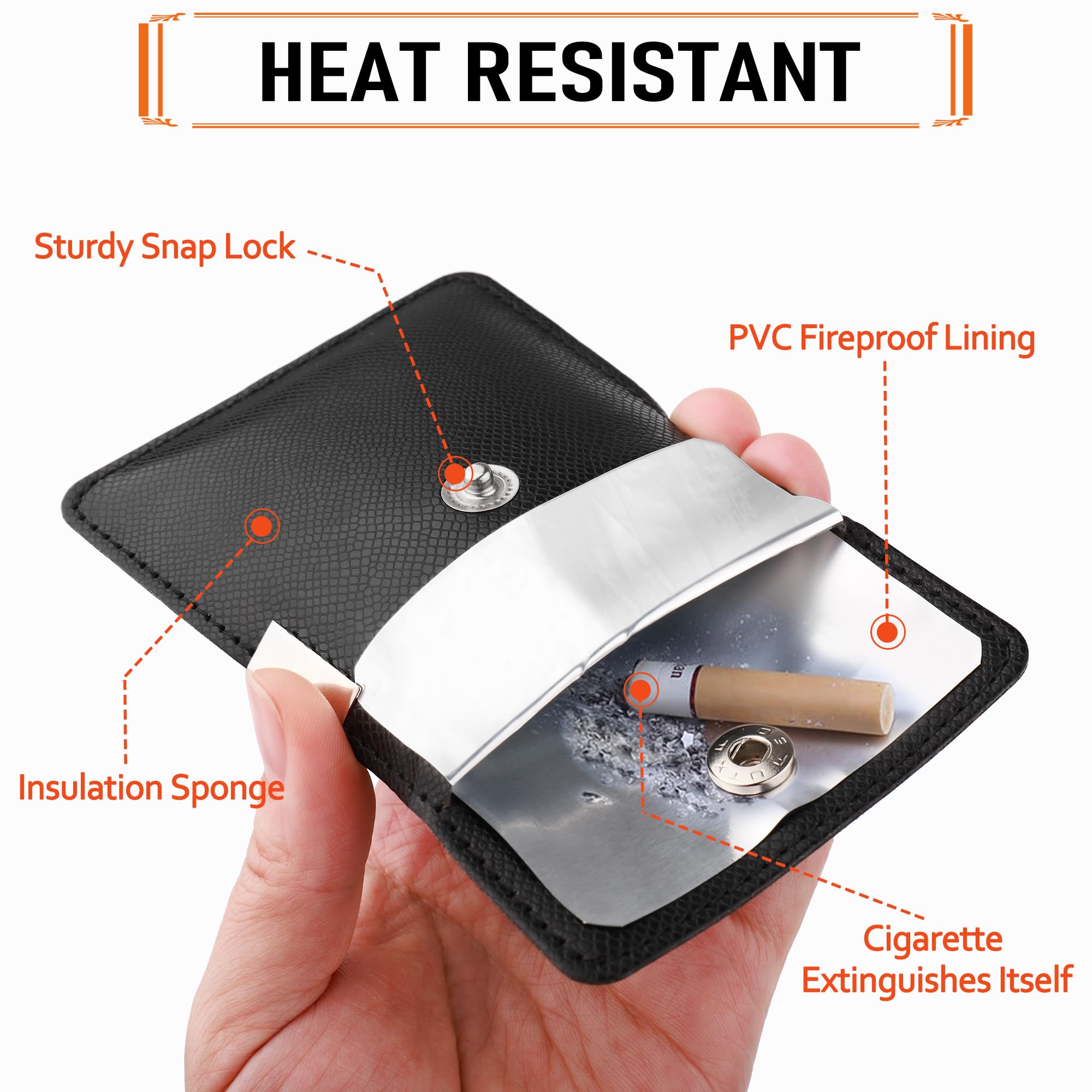 Amazon.com: DRWSSR Leather Ashtray Pocket Pouch, Ashtrays for