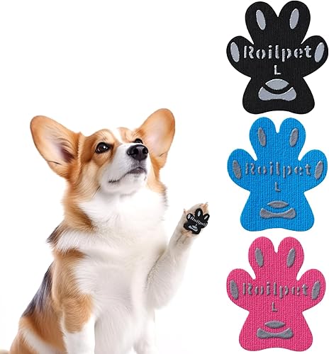 Miniatura 10 de Almohadillas para patas de perro para tracción, agarres antideslizantes para los dedos de los pies para perros que no se resbalen en suelos de