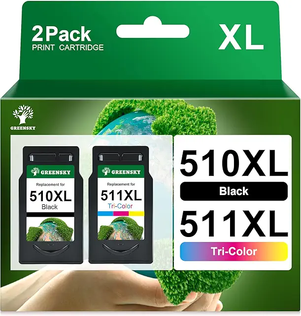Cartouches d'encre reconditionnées GREENSKY 510XL 511XL pour Canon Pixma